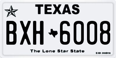 TX license plate BXH6008