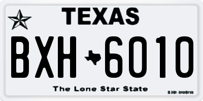 TX license plate BXH6010