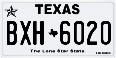 TX license plate BXH6020