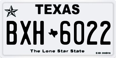 TX license plate BXH6022