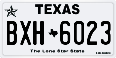 TX license plate BXH6023