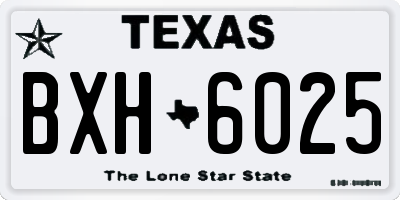 TX license plate BXH6025