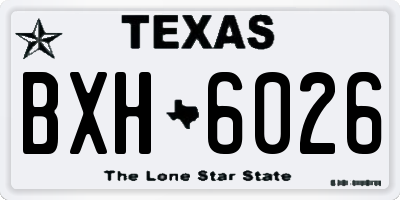 TX license plate BXH6026