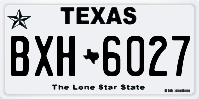 TX license plate BXH6027