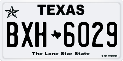 TX license plate BXH6029