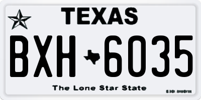 TX license plate BXH6035