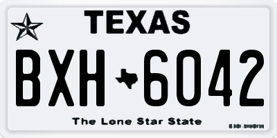 TX license plate BXH6042