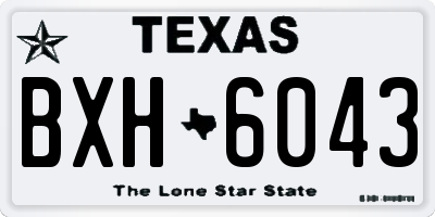 TX license plate BXH6043