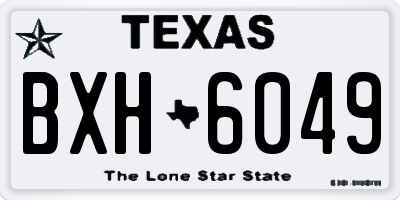TX license plate BXH6049