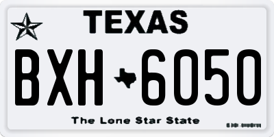 TX license plate BXH6050