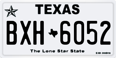TX license plate BXH6052