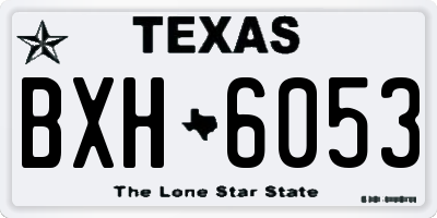 TX license plate BXH6053