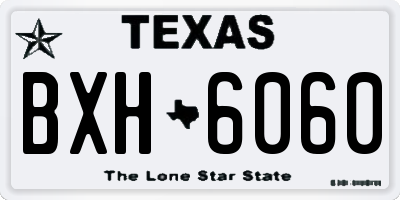 TX license plate BXH6060