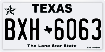 TX license plate BXH6063