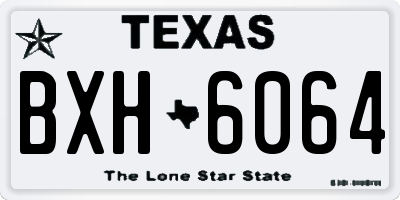 TX license plate BXH6064