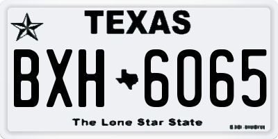 TX license plate BXH6065