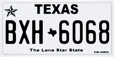 TX license plate BXH6068