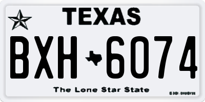 TX license plate BXH6074