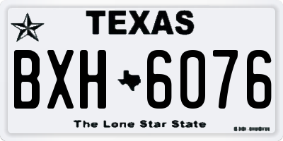 TX license plate BXH6076