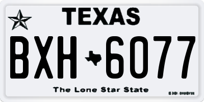 TX license plate BXH6077