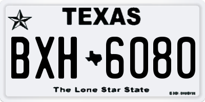 TX license plate BXH6080