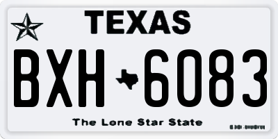 TX license plate BXH6083