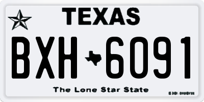 TX license plate BXH6091