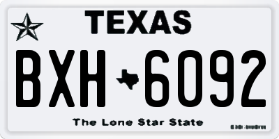 TX license plate BXH6092