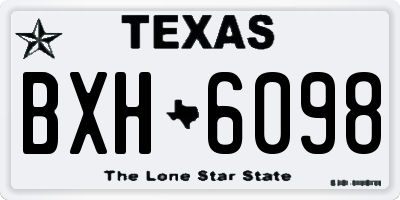 TX license plate BXH6098