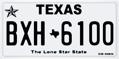 TX license plate BXH6100