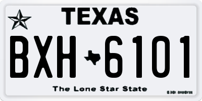 TX license plate BXH6101