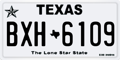 TX license plate BXH6109