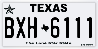 TX license plate BXH6111