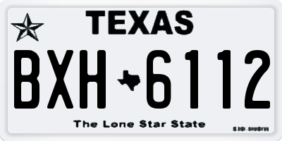 TX license plate BXH6112