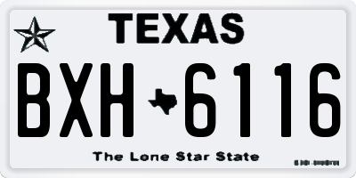 TX license plate BXH6116
