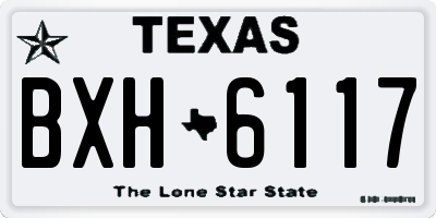 TX license plate BXH6117