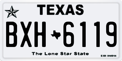 TX license plate BXH6119