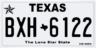 TX license plate BXH6122