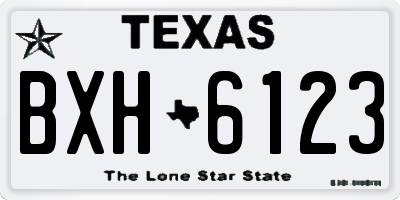TX license plate BXH6123