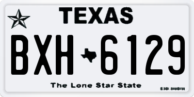 TX license plate BXH6129