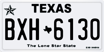 TX license plate BXH6130