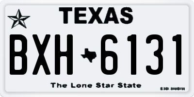 TX license plate BXH6131