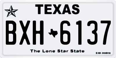 TX license plate BXH6137