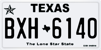 TX license plate BXH6140