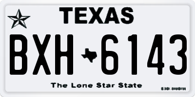 TX license plate BXH6143