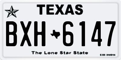 TX license plate BXH6147