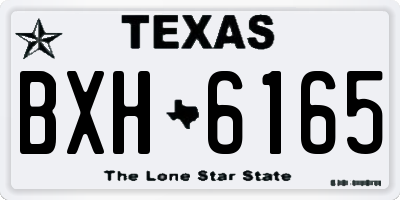 TX license plate BXH6165