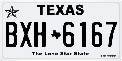TX license plate BXH6167
