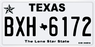 TX license plate BXH6172
