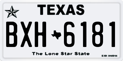 TX license plate BXH6181
